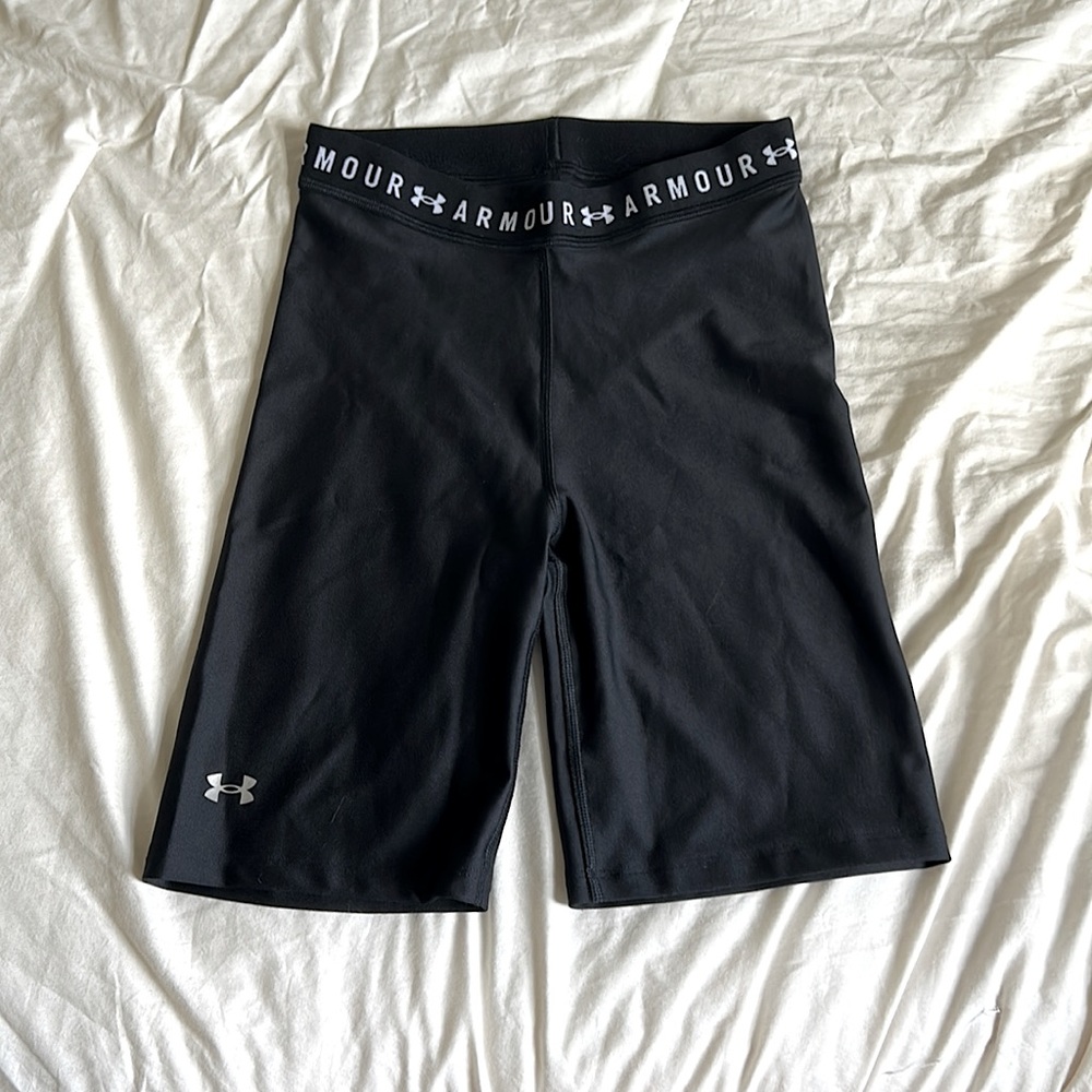 Under armour compression high rise bike shorts